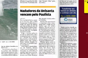 Nadadores da Unisanta vencem pelo Paulista, Jornal ATribuna