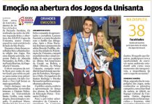 Eleição de Rei e Rainha e show do cantor Gaab marcam abertura dos XXXVI Jogos  da Unisanta