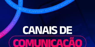 Conheça os canais de comunicação da Unisanta para esclarecer dúvidas, com atendimento por telefone, WhatsApp, e-mail e presencial.