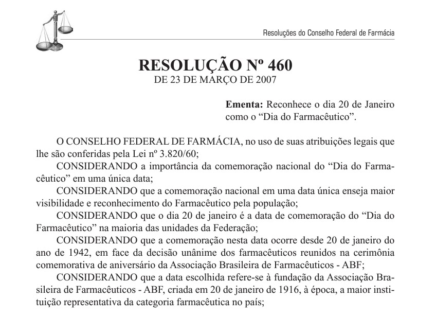 O Dia do Farmacêutico, comemorado no dia 20 de janeiro, tem como objetivo promover a profissão farmacêutica no mundo e destacar a importância dos farmacêuticos para a saúde pública. 