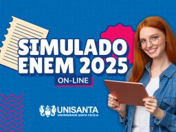 Quer se preparar para o Exame Nacional do Ensino Médio (Enem)? Ainda dá tempo de você turbinar seus conhecimentos e ficar bem preparado com o Simulado Enem 2025 da Unisanta!