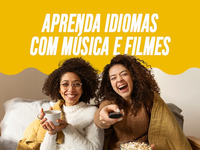 Aprenda idiomas com músicas e filmes: método divertido que melhora vocabulário, pronúncia e compreensão oral entre jovens adultos.
