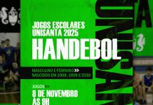 Jogos Escolares de Handebol Unisanta acontecem no sábado, 8/11