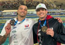 Natação Unisanta conquista quatro medalhas no terceiro dia do Troféu Maria Lenk 2026; Guilherme Caribé faz índice do Pan-Pacifico felipe gongola