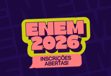 Inscrições para o Enem 2026 vão até 5 de junho. Provas ocorrem em novembro e há novidades como pré-inscrição automática.