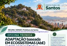 Unisanta sedia oficina técnica sobre Adaptação baseada em Ecossistemas, da Prefeitura de Santos, no dia 23/9